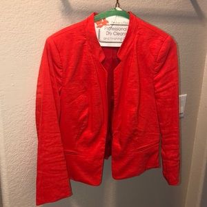 BEBE Orange/red semi cropped blazer